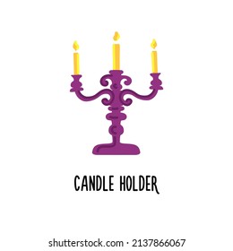 Candelabra candlestick with three candles