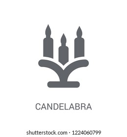 Candelabra icon. Trendy Candelabra logo concept on white background from Birthday party and wedding collection. Suitable for use on web apps, mobile apps and print media.