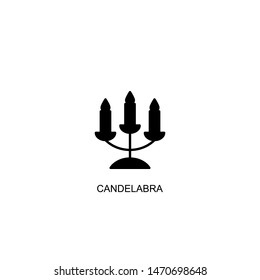 candelabra icon vector black design