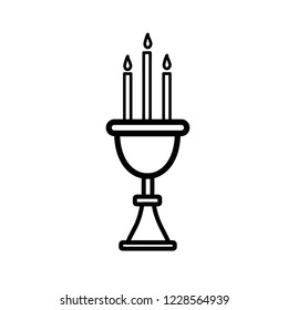 Candelabra icon, vector illustration design. Halloween collection.
