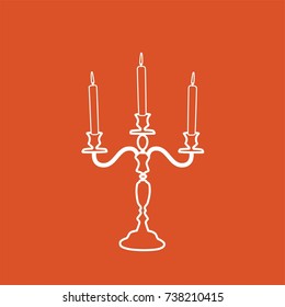 Candelabra icon, vector illustration design. Halloween collection.