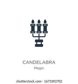 Candelabra icon vector. Trendy flat candelabra icon from magic collection isolated on white background. Vector illustration can be used for web and mobile graphic design, logo, eps10