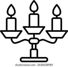 Candelabro Nuevo Vector de diseño de iconos creativos