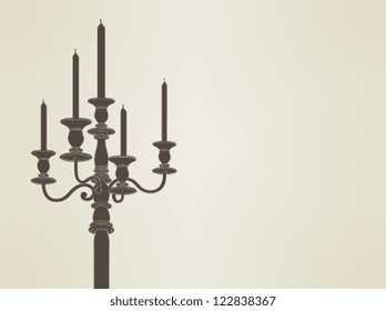 candelabra sillhouette  EPS10