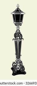 Candelabra Street Light Vector 02
