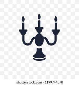 Candelabra transparent icon. Candelabra symbol design from Wedding and love collection. Simple element vector illustration on transparent background.