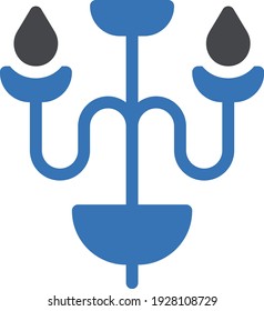 candelabra vector glyph colour icon