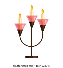 Candelabra vector icon.Cartoon vector icon isolated on white background candelabra.