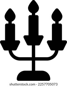 candelabra  Vector illustration on a transparent background. Premium quality symmbols. Glyphs vector icons for concept and graphic design.