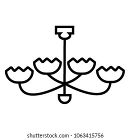candelabrum icon vector