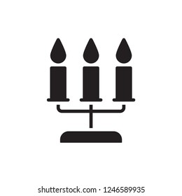candelabrum icon vector design. glyph style design