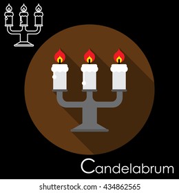 Candelabrum icon. Vector illustration