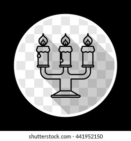 Candelabrum icon. Vector illustration