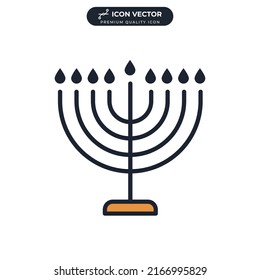 candelabrum. menorah icon symbol template for graphic and web design collection logo vector illustration