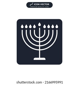 Candelabrum. Menorah Icon Symbol Template For Graphic And Web Design Collection Logo Vector Illustration