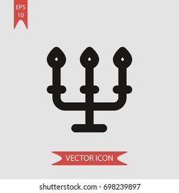 Candelabrum vector icon, illustration symbol