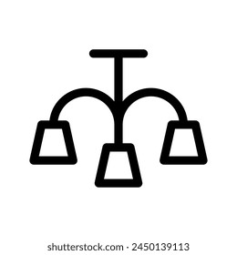 Candelier Icon Vector Symbol Design Illustration