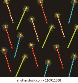candels over black background. vector illustration