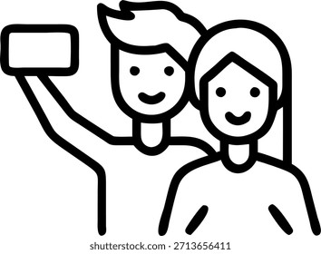 Imagem sincera de um jovem casal tirando selfies na frente de um marco famoso. conceito como uma foto natural capturando um jovem casal tirando selfies com um marco famoso no fundo. A câmera destaca a emoção e a felicidade deles, enfatizando a alegria de viajar juntos e criando memórias. Em Photo Stock Concept , copie o espaço para anúncio ou banner com Photo Realistic como high Quality Detail —ar 7:2