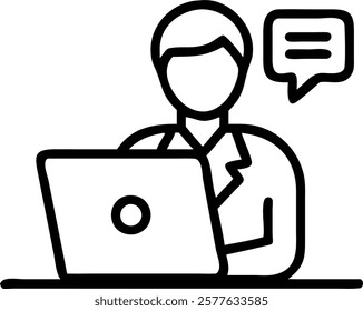 Candid photo of tech savvy healthcare consultant using telemedicine platform with copy space concept as A candid photo of a tech savvy healthcare consultant using a telemedicine pl