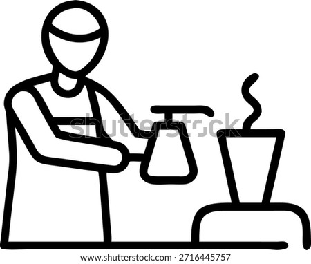 Candid shot of a barista preparing coffee in a busy Cafe concept as A barista preparing coffee in a bustling Cafe captured candidly as they focus on their craft. The image highlights mastery in coffee making and innovation in modern Cafe trends in Photo Stock Concept , copy space for advertisement or banner with Photo Realistic as high Quality Detail --ar 7:2