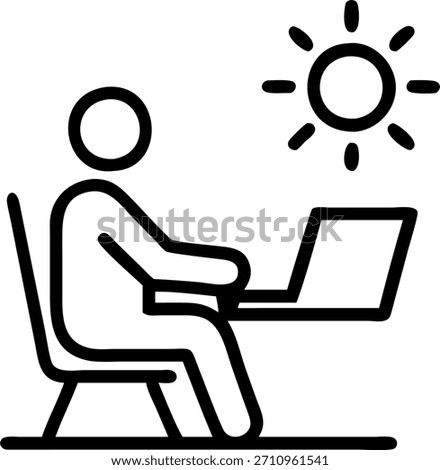 Candid shot of a person working remotely on a laptop in a cozy home setting with sunlight streaming through the window. concept as A natural capture of a remote worker comfortably seated at a home desk typing on a laptop. The camera focuses on the relaxed posture and the warm sunlight filtering through the window highlighting the comfort and ease of working from home. in Photo Stock Concept , copy space for advertisement or banner with Photo Realistic as high Quality Detail --ar 7:2