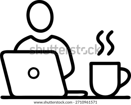 Candid shot of a person working remotely on a laptop in a cozy home setting with sunlight streaming through the window. concept as A natural capture of a remote worker comfortably seated at a home desk typing on a laptop. The camera focuses on the relaxed posture and the warm sunlight filtering through the window highlighting the comfort and ease of working from home. in Photo Stock Concept , copy space for advertisement or banner with Photo Realistic as high Quality Detail --ar 7:2