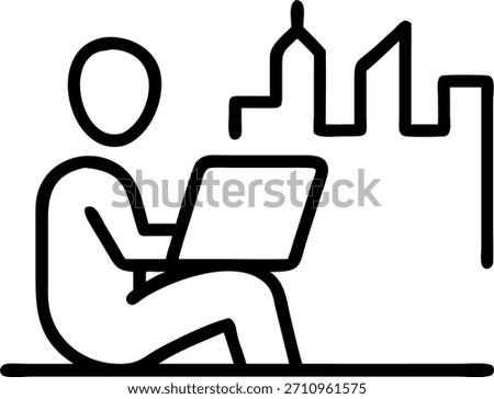 Candid shot of a person working remotely on a laptop in a cozy home setting with sunlight streaming through the window. concept as A natural capture of a remote worker comfortably seated at a home desk typing on a laptop. The camera focuses on the relaxed posture and the warm sunlight filtering through the window highlighting the comfort and ease of working from home. in Photo Stock Concept , copy space for advertisement or banner with Photo Realistic as high Quality Detail --ar 7:2
