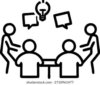 Candid Team Brainstorming Around a Table concept as A candid capture of a team actively brainstorming around a large conference table. The scene shows employees scribbling ideas on sticky notes and sharing thoughts symbolizing creative collaboration and innovation. Ideal for text on teamwork and idea generation. in Photo Stock Concept , copy space for advertisement or banner with Photo Realistic as high Quality Detail --ar 7:2