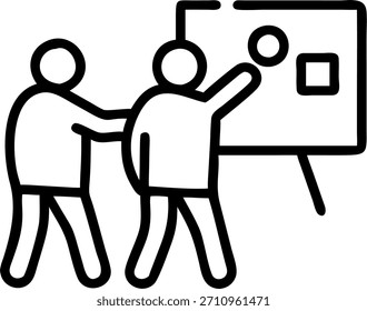 Equipo sincero Basándose en un concepto de pizarra de oficina Grande como una foto sincera de un equipo dibujando en una Grande pizarra en la oficina aportando ideas creativas y colaborando en una solución empresarial. Perfecto para resaltar la innovación, el trabajo en equipo y la resolución de problemas. en Photo Stock Concept, espacio de copia para publicidad o Anuncio con Photo Realistic como detalle de alta calidad --ar 7:2