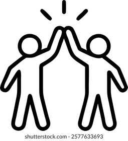 Candid Team High Five After Solving a Problem Together concept as A candid shot of a team high fiving after successfully solving a problem in a modern office. The energy and joy of