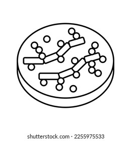 candida bacteria line icon vector. candida bacteria sign. isolated contour symbol black illustration