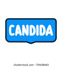 Candida badge, mark, symbol, icon vector illustration on white background.