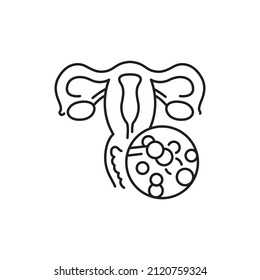 Candida fungi albicans color line icon. Human diseases. Pictogram for web page, mobile app, promo.