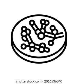 candida fungi albicans line icon vector. candida fungi albicans sign. isolated contour symbol black illustration