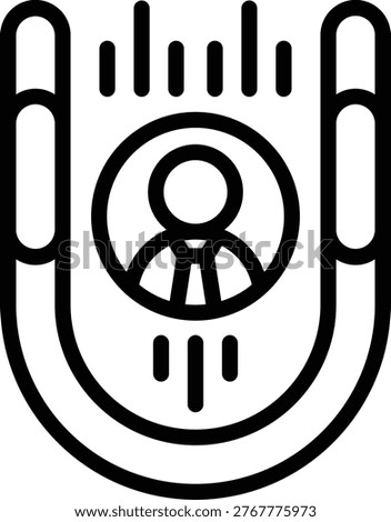 Candidate Attraction Line Icon and Vector