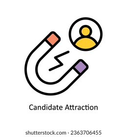 Candidate Attraction vector Filled outline Icon Design illustration. Human Resources Symbol on White background EPS 10 File 