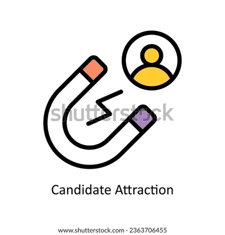Candidate Attraction vector Filled outline Icon Design illustration. Human Resources Symbol on White background EPS 10 File 