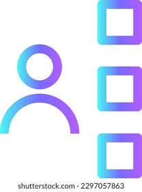 Candidate Business people icon with blue duotone style. human, people, person, employee, recruitment, resources, select. Vector illustration