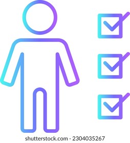 Candidate Business people icon with blue duotone style. human, people, job, career, leadership, employee, person. Vector illustration