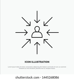 Candidate, Choice, Choose, Focus, Selection Line Icon Vector