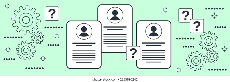 Candidate choice flat contour style vector concept illustration