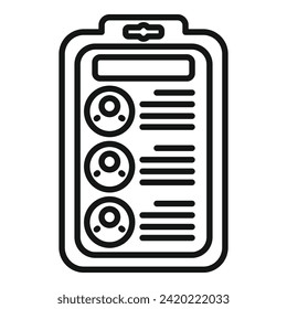 Candidate clipboard business icon outline vector. Online care hr. Crew deal