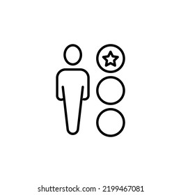 candidate concept line icon. Simple element illustration. candidate concept outline symbol design.