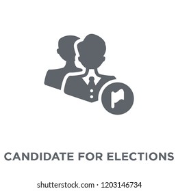 Candidate for elections icon. Candidate for elections design concept from Political collection. Simple element vector illustration on white background.