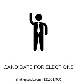 Candidate for elections icon. Candidate for elections symbol design from Political collection. Simple element vector illustration on white background.