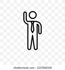 Candidate for elections vector linear icon isolated on transparent background, Candidate for elections transparency concept can be used for web and mobile