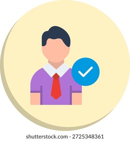 Candidate Flat Circle Style Icon