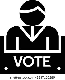 Icono de glifo candidato - Icono único, vector