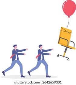 Candidate grabbing vacancy chair, human resources, HR recruitment.

